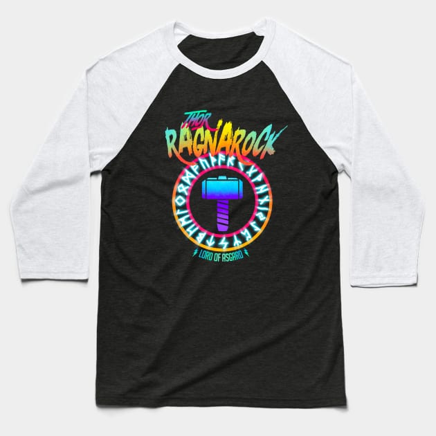 Thor RagnaRock Baseball T-Shirt by Gerkyart